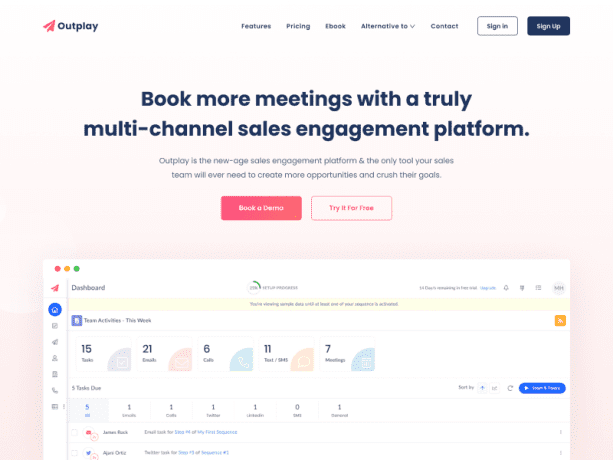 Outplay – Sales Engagement Platform Website