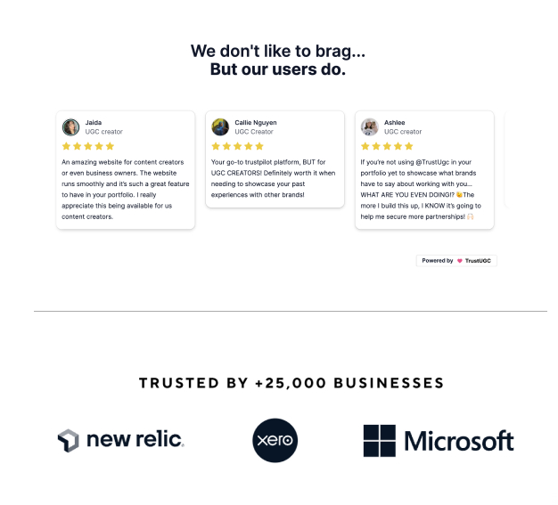 Display social proof and accolades