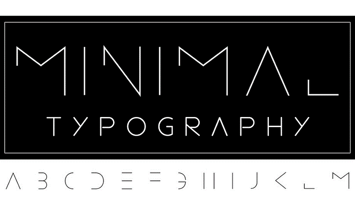 Minimalist typography